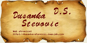 Dušanka Stevović vizit kartica